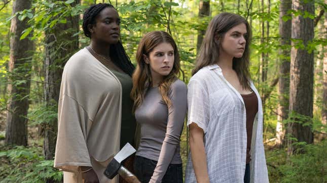 Wunmi Mosaku as Sophie, Anna Kendr ick as Alice, and Kaniehtiio Horn as Tess in the thriller, ALICE, DARLING , a Lionsgate release