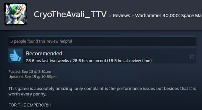 Imagem para artigo intitulado Warhammer 40.000: Space Marine 2, conforme relatado por Steam Reviews