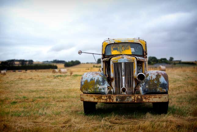 Sur la photo : le véhicule moyen sur les routes dans les États sans inspection