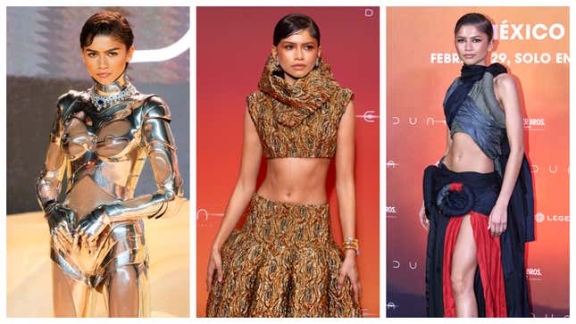 Image for article titled Zendaya&#39;s Stunning &#39;Dune&#39; Press Tour Fashion Moments