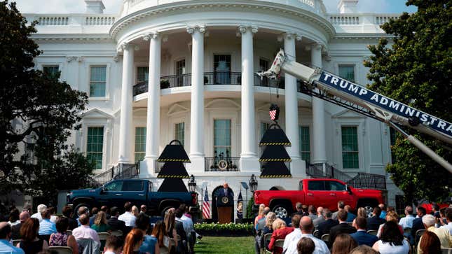 Image for article titled GM Says It Wasn&#39;t In On The Chevy Truck Product Placement At Today&#39;s White House Speech