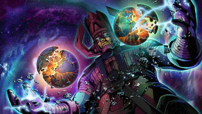 Galactus destroying planets.