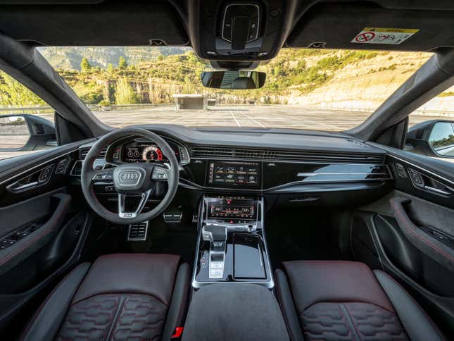 Interior of a 2025 Audi RS Q8 Performance