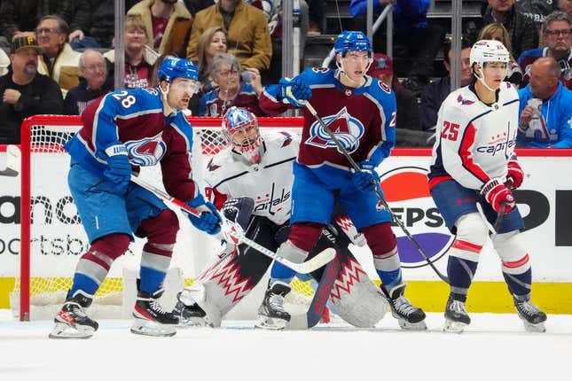 Women throw their bras and thongs on the ice after Nathan MacKinnon scores  4 goals - HockeyFeed