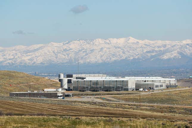 The National Security Agency (NSA) data center in Utah