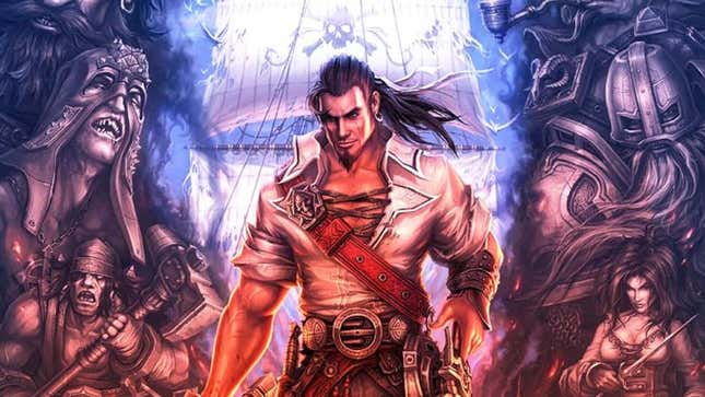 An image shows a pirate from Captain Blood. 