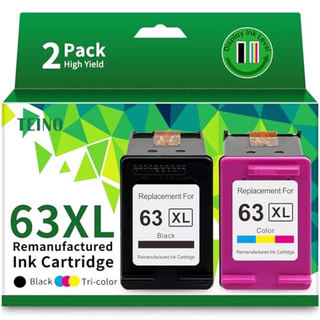 Teino 63xl 63 Ink Cartridges Combo Pack For Hp Printers Remanufactured Replacement For Hp Ink 63 