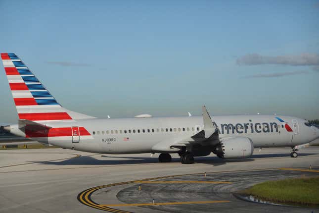 An American Airlines plane