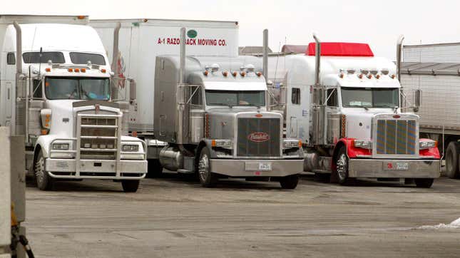 Image for article titled A Truck Stop Owner Claims The Parking Company He Hired Is Illegally Towing Big Rigs