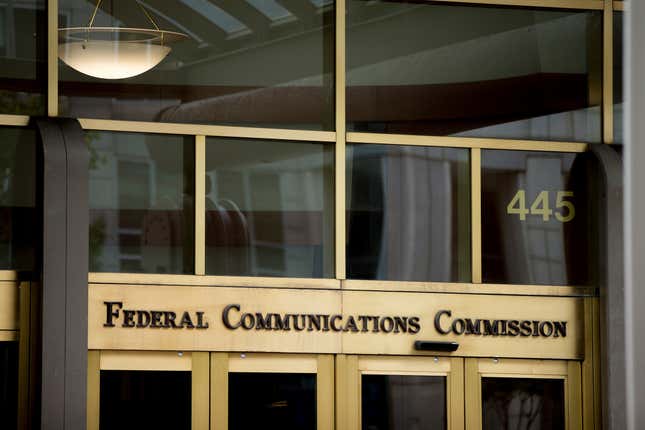 FILE - This June 19, 2015, file photo, shows the Federal Communications Commission building in Washington. The FCC has leveraged nearly $200 million in fines against wireless carriers AT&amp;T, Sprint, T-Mobile and Verizon for illegally sharing customers’ location data without their consent. Officials first began investigating the carriers back in 2019 after they were found selling customers’ location data to third-party data aggregators. (AP Photo/Andrew Harnik, File)