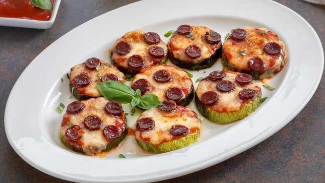 Squash pizza bites