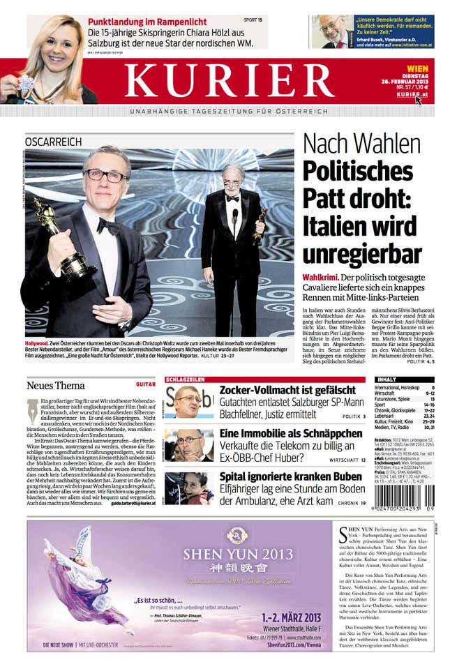 Image for article titled See how Europe’s newspapers are playing the Italian election mess