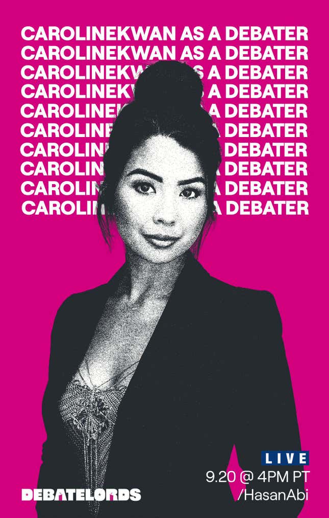 The Caroline Kwan Debatelords poster.