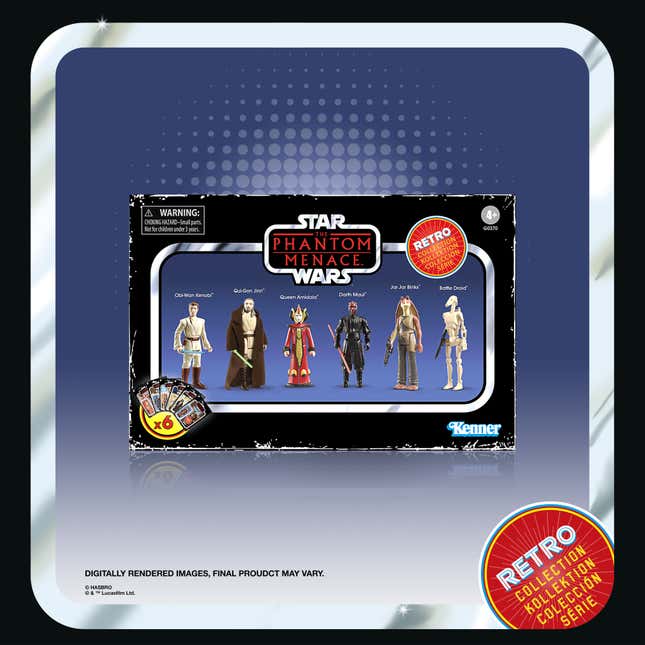 Image for article titled The Phantom Menace Goes All the Way Retro In These New Star Wars Toys
