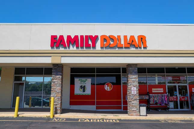 exterior view of a Family Dollar store