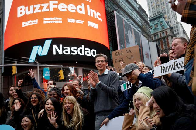 Image for article titled A reverse stock split is BuzzFeed&#39;s last hope of staying listed on the Nasdaq