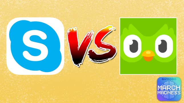 Image for article titled The Greatest App of All Time Day 10: Skype vs. Duolingo