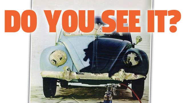 Image for article titled I&#39;ve Always Seen Something Weird In This Old VW Ad And I Wonder If You Do Too