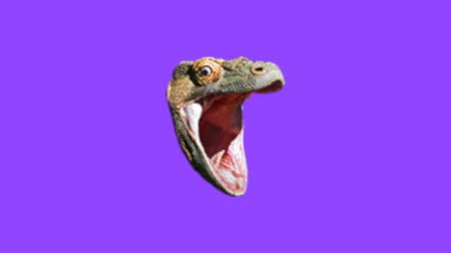 Image for article titled Twitch&#39;s Latest Pogchamp Emote Is A Meme Lizard, Not A Streamer