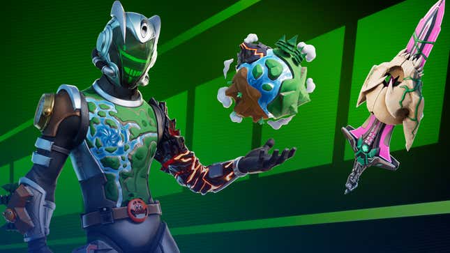 Image for article titled New Fortnite Skin Is Full Of References To Game&#39;s Past Maps