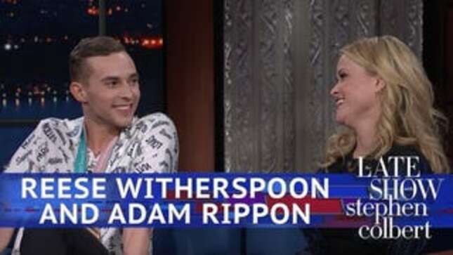 Watch Reese Witherspoon Try Her Best Not to Eat Adam Rippon Alive During Their First Meeting<em></em>