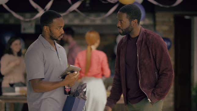 Anthony Mackie and Yahya Abdul-Mateen II in Black Mirror, Season 5