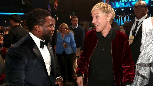 Image for article titled Kevin Hart Would Also Like Everyone to Be Nicer to His Pal Ellen DeGeneres