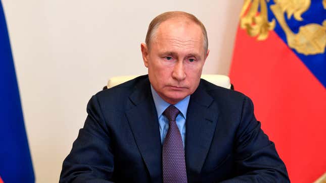A glum-looking Vladimir Putin on June 3 during a televised special session to address the fuel spill.