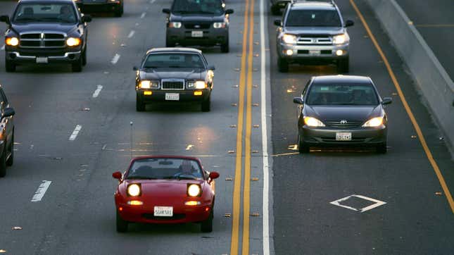 HOV lane use in 2005. 