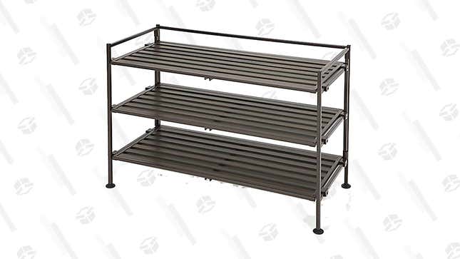 Seville Classics 3-Tier Resin Slat Utility Shoe Rack