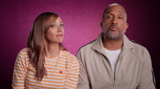 Rashida Jones (l) and Kenya Barris (r) in #BlackAF