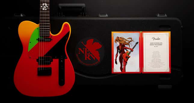 Image for article titled Fender Is Making An Evangelion Themed Guitar