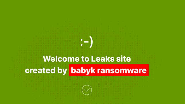 Image for article titled 2021&#39;s First Big Ransomware Gang Launches Sleek and Bigoted &#39;Leak&#39; Site