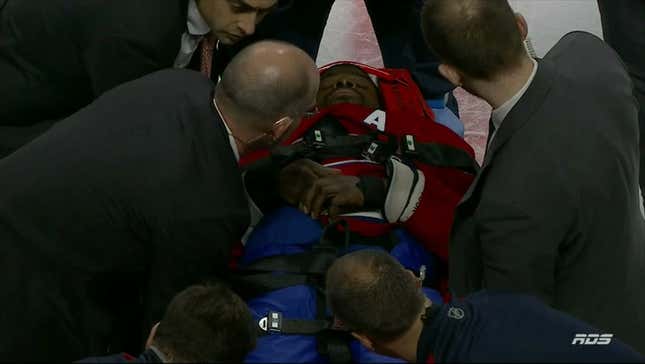 P.K. Subban Stretchered Off The Ice After Hit To The Neck
