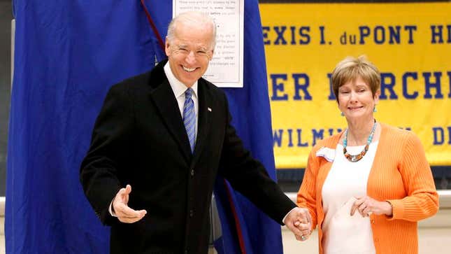 Image for article titled Poll Workers Overhear Biden Repeating Phrase &#39;Banged Her&#39; While Reading Names On Ballot