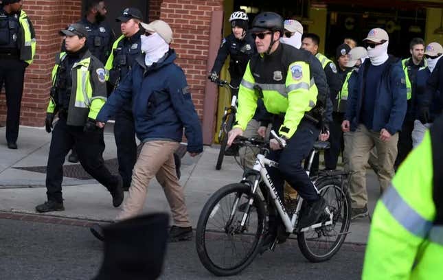 Image for article titled A White Nationalist Group Marches Through Washington and, Surprising to Nobody Black, Everyone Seems Perfectly Fine With It