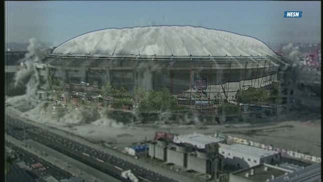 Red Sox Broadcast Airs Video Of Metrodome Implosion That Never Happened