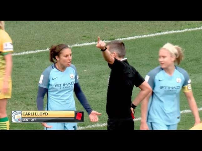 Carli Lloyd Elbowed An Opponent In The Head