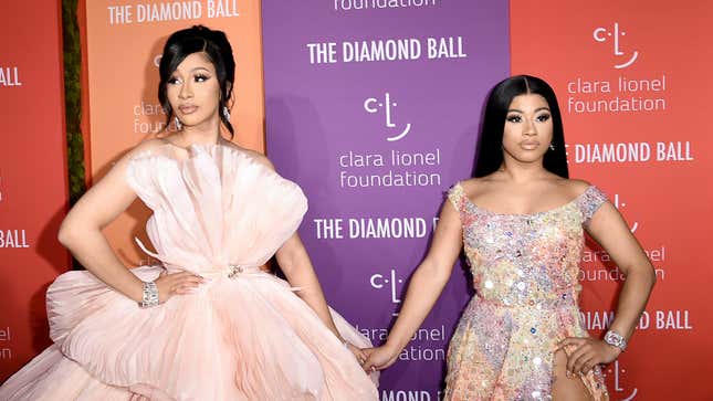 Cardi B, left, and Hennessy Carolina attend Rihanna’s 5th Annual Diamond Ball at Cipriani Wall Street on September 12, 2019, in New York City.