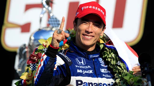 Image for article titled Takuma Sato Wins A Crash-Heavy 2020 Indy 500 Under Caution