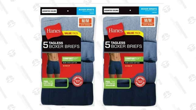 Hanes Tagless Boxer Briefs (10-Pack) | $26 | Daily Steals | Promo code KJHANES