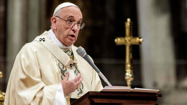 Image for article titled Pope Francis Warns Catholics This Not Good Time To Bother God
