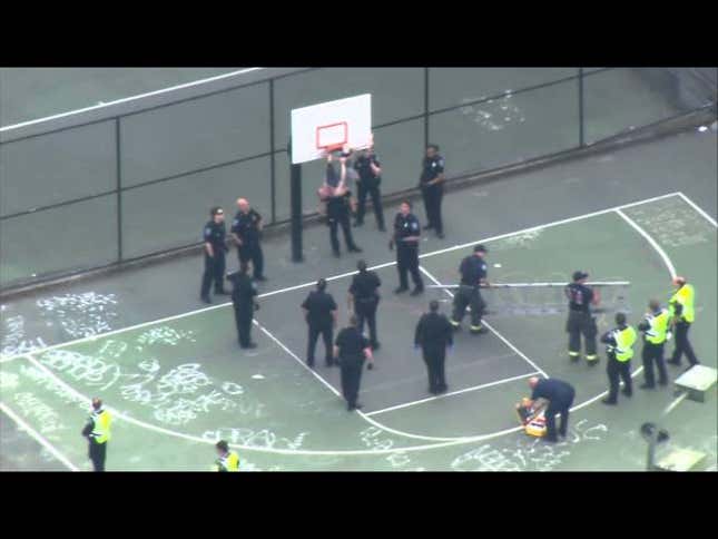 The Ballad Of The Hammer-Wielding Man Who Got Stuck In A Basketball Hoop