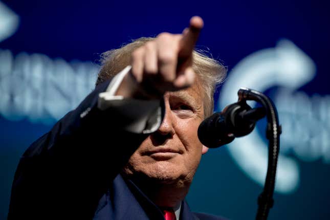 President Donald Trump at the Palm Beach County Convention Center in West  Palm Beach, Fla. Dec. 21, 2019