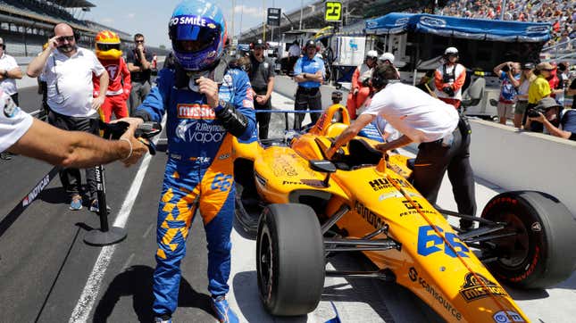 Image for article titled Fernando Alonso and McLaren Provisionally Bumped From Indy 500 Grid