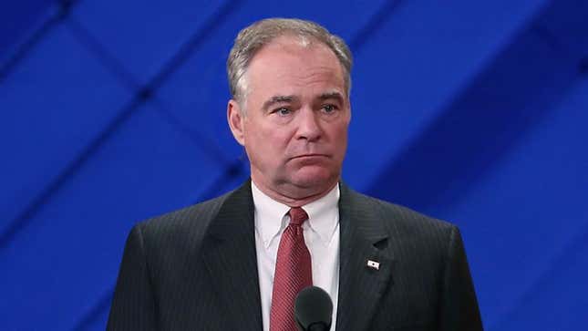Image for article titled Tim Kaine Clearly Tuning Out In Middle Of Boring Vice Presidential Acceptance Speech