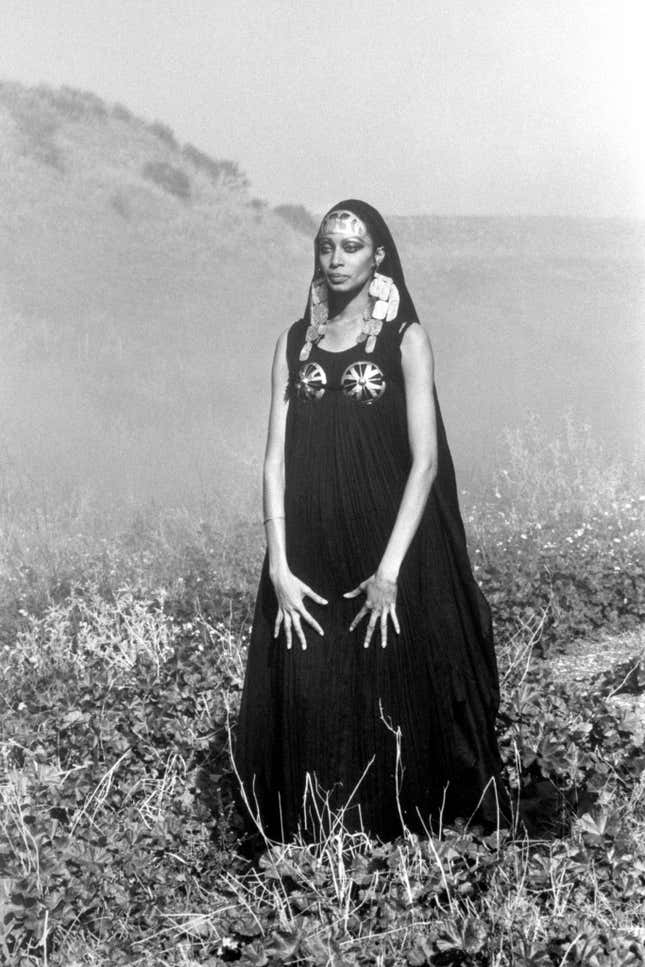 American model Donyale Luna, 22, has turned her talents to film-making. The fashion model has made a dramatic impact as Oenothea, the sorceress, in Satyricon, which is soon to be released through United Artists. 