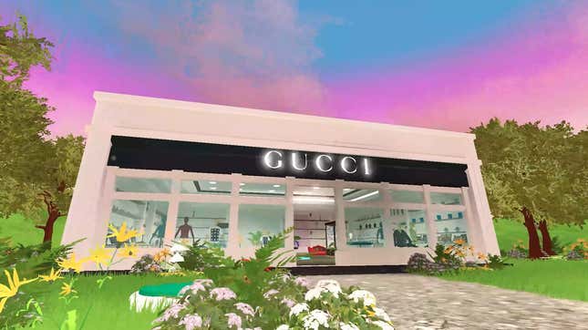 A Gucci store in Roblox