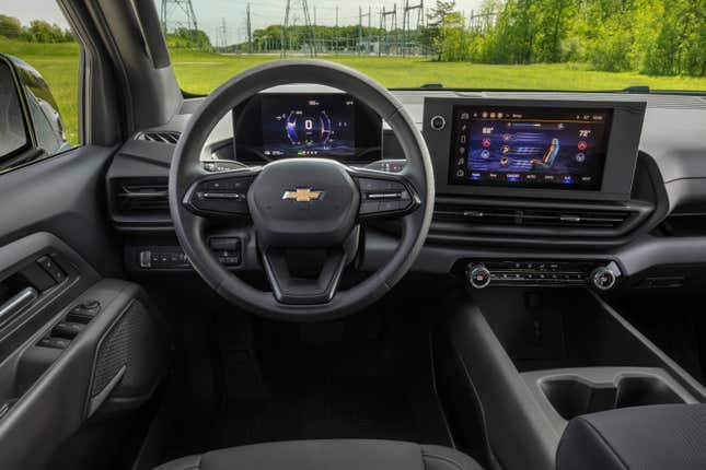 Interior of a 2024 Chevrolet Silverado EV WT