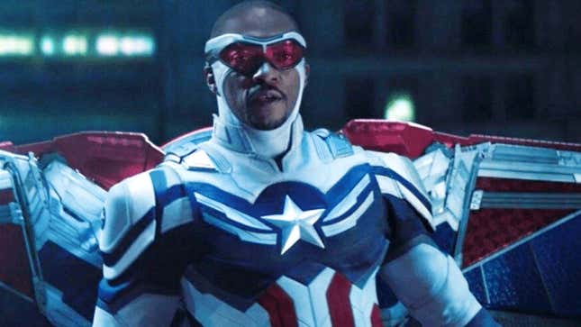 Anthony Mackie como Capitán América en El halcón y el soldado de invierno.